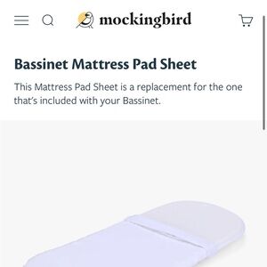 NWT Mockingbird White Bassinet Mattress Pad Sheets set of 5
